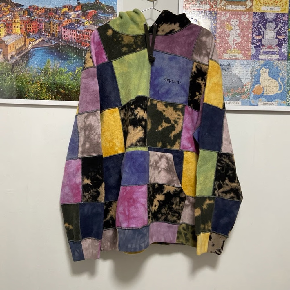Supreme Multicolor Patchwork Hoodie - image 1